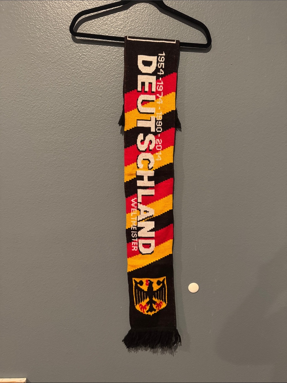 Germany Soccer World Cup Deutschland Scarf - Black, Red & Yellow Fan Scarf